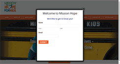 Desktop Screenshot of missionhopeforkids.org