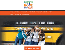 Tablet Screenshot of missionhopeforkids.org